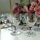 A saisir : ensemble de 5 verres à vin Art Déco en Cristal gravé - 1920