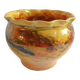 Glazed terracotta flower pot