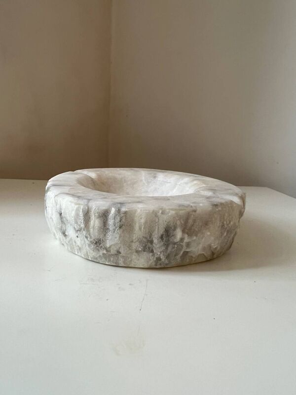 Cendrier en pierre dure marbre granit vintage 1970