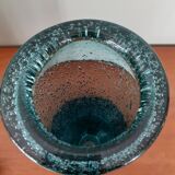 Large blown glass scroll vase - vintage Bendor glassware