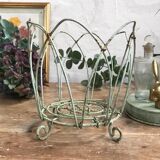 Green metal plant door