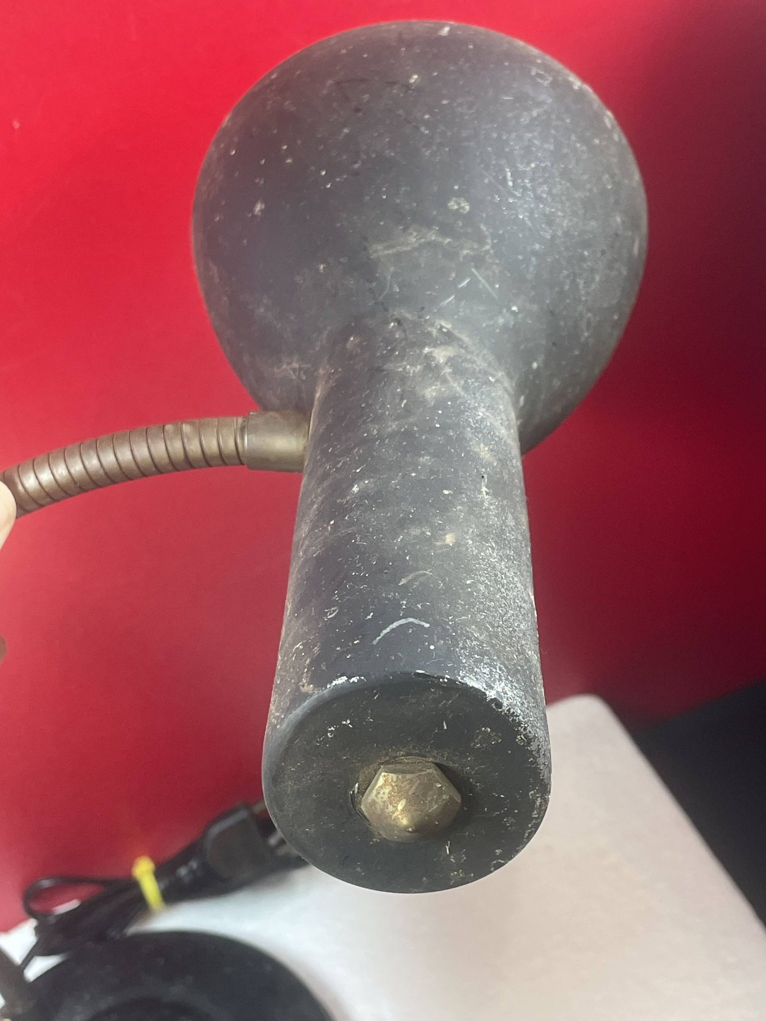 Vintage metal and flexible brass workshop lamp - approximately 50 cm