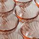 10 Vintage Twisted Pink Glass Champagne Coupes