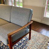 Danish teak three-seater sofa – 1960s