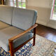 Danish teak three-seater sofa – 1960s