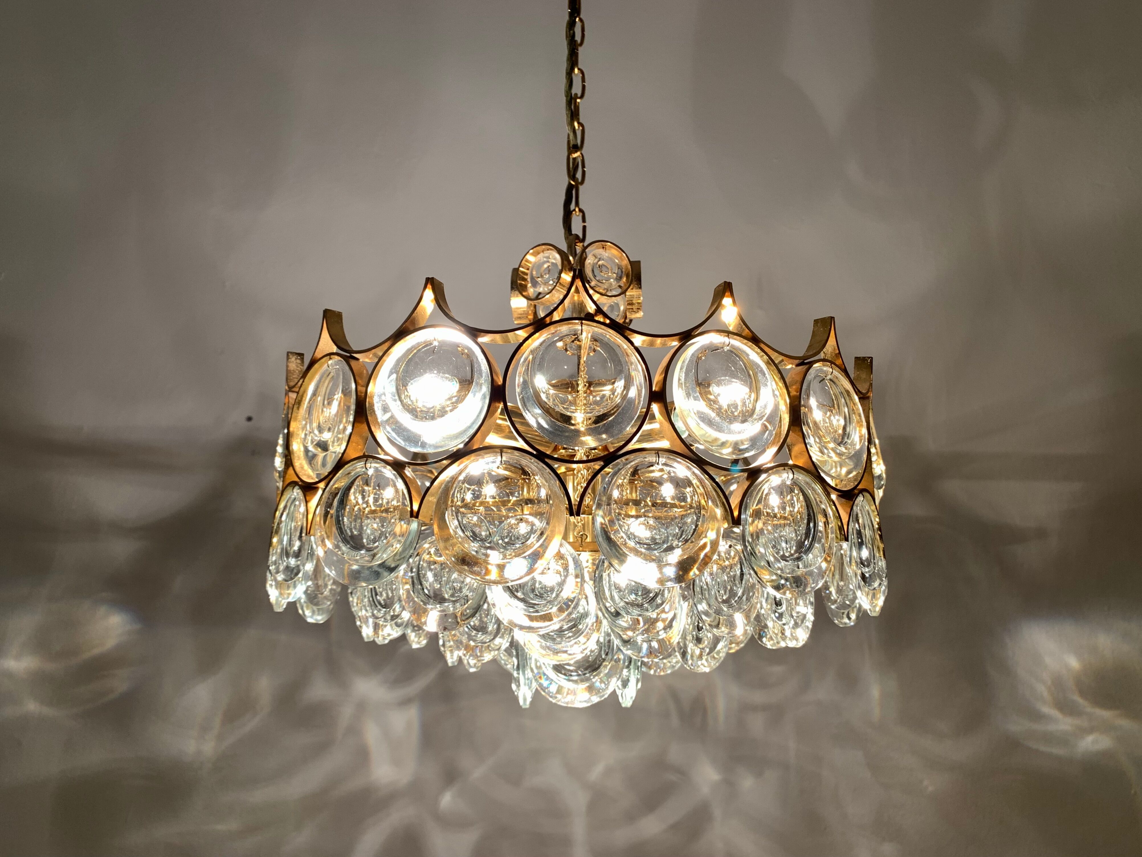 Chandelier en verre cristal par Palwa