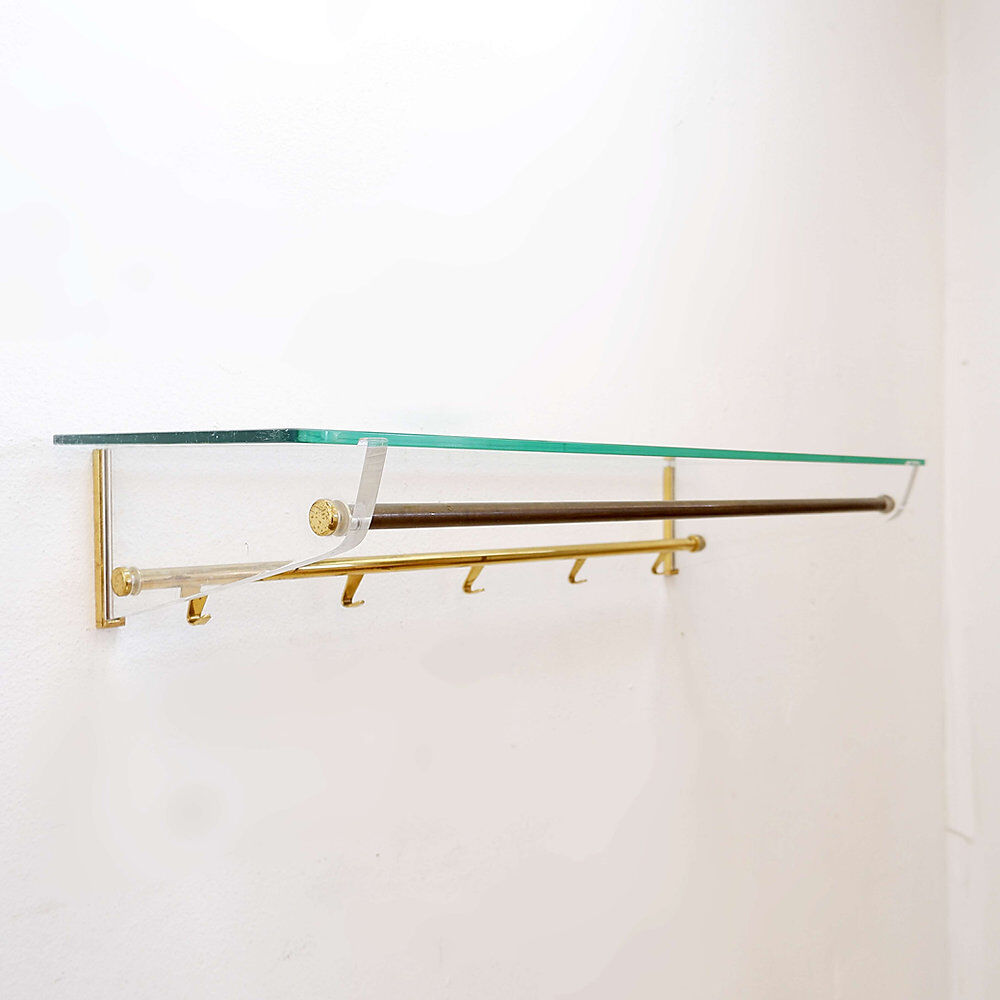 Minimalist wall coat rack, 1960s