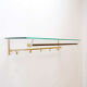 Minimalist wall coat rack, 1960s