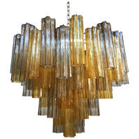 Amber and fume’ “tronchi” murano glass chandelier d60 by simoeng
