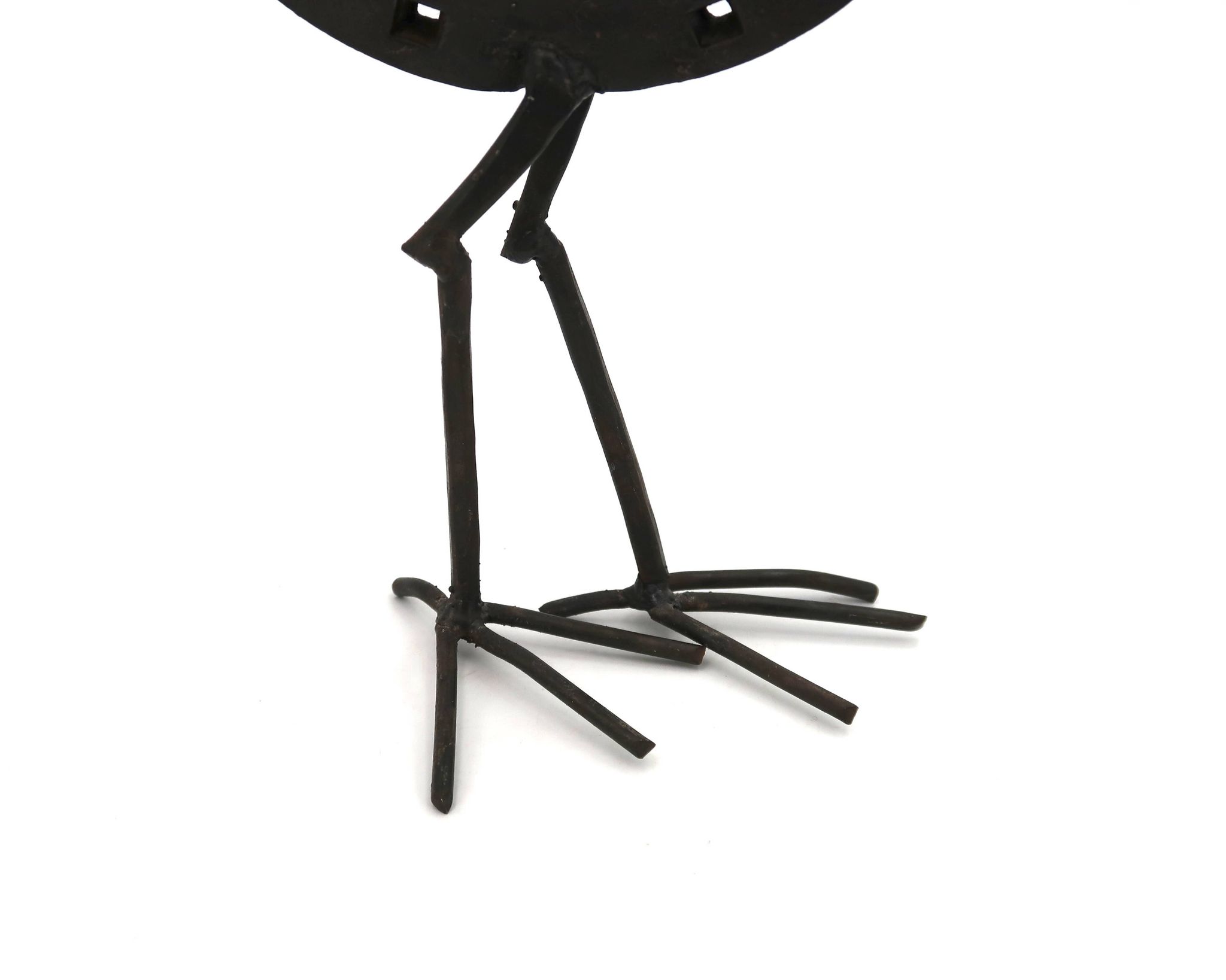Sculpture d'Art populaire, coq en métal, années 50