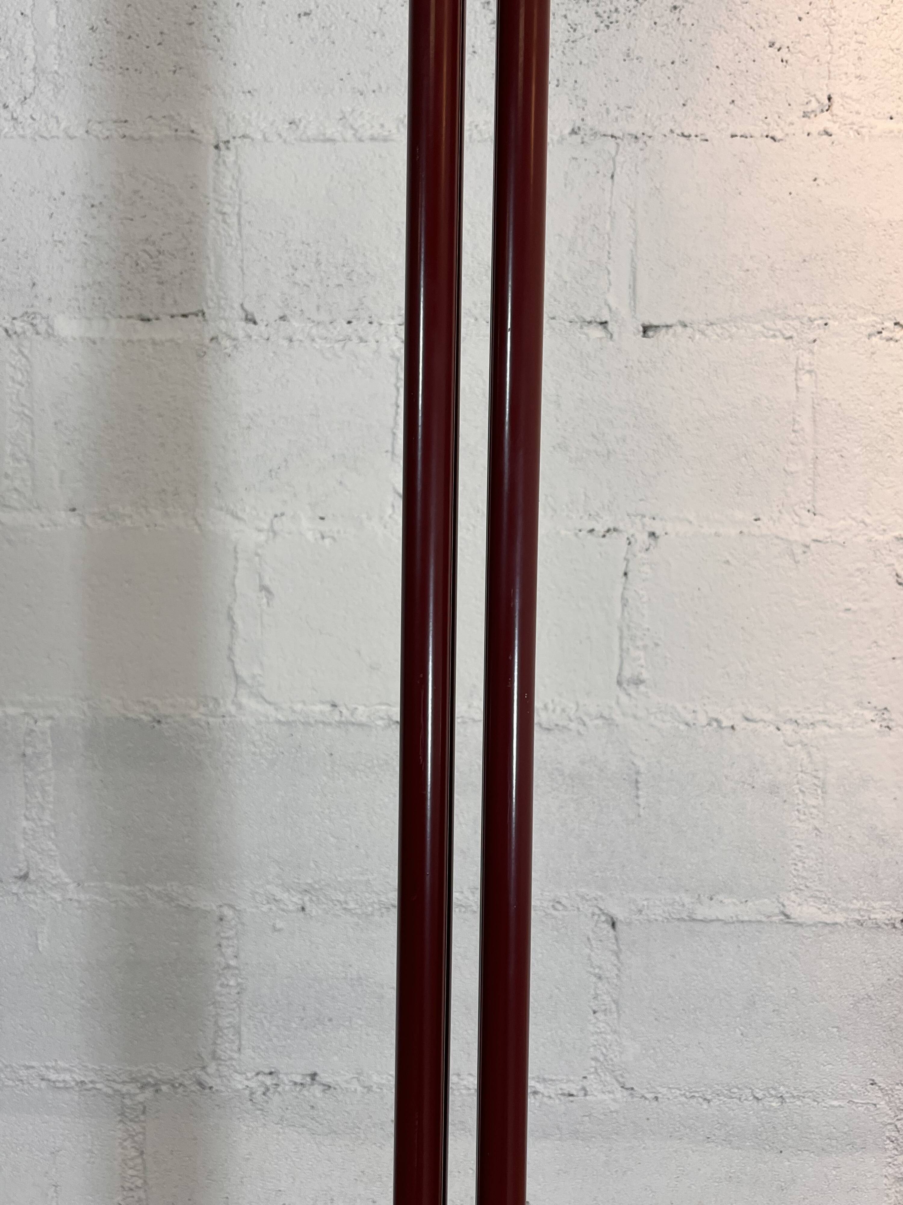 Halogen Red Black floor lamp, Italy, 1980s
