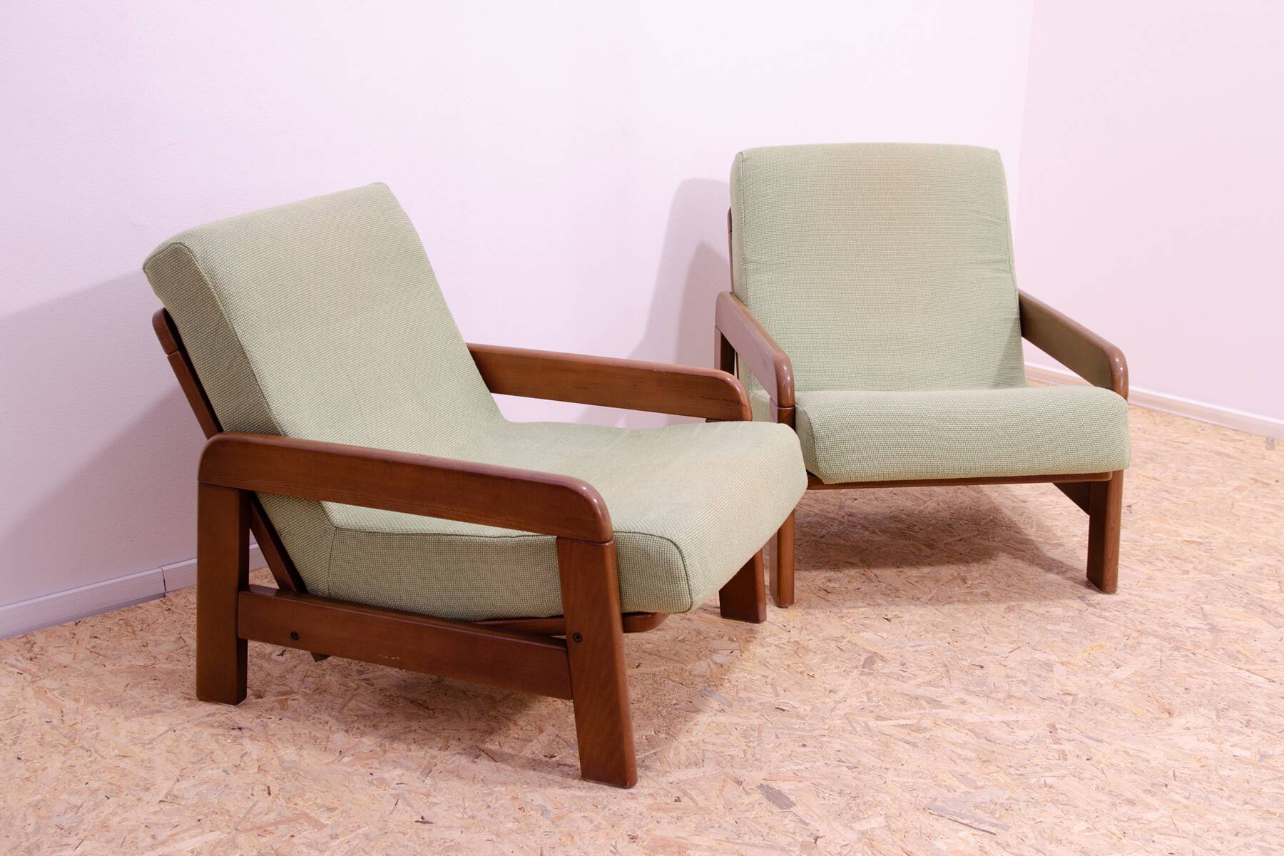 Fauteuils vintage de style scandinave, années 1980, set de 2