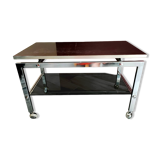 Vintage chrome coffee table