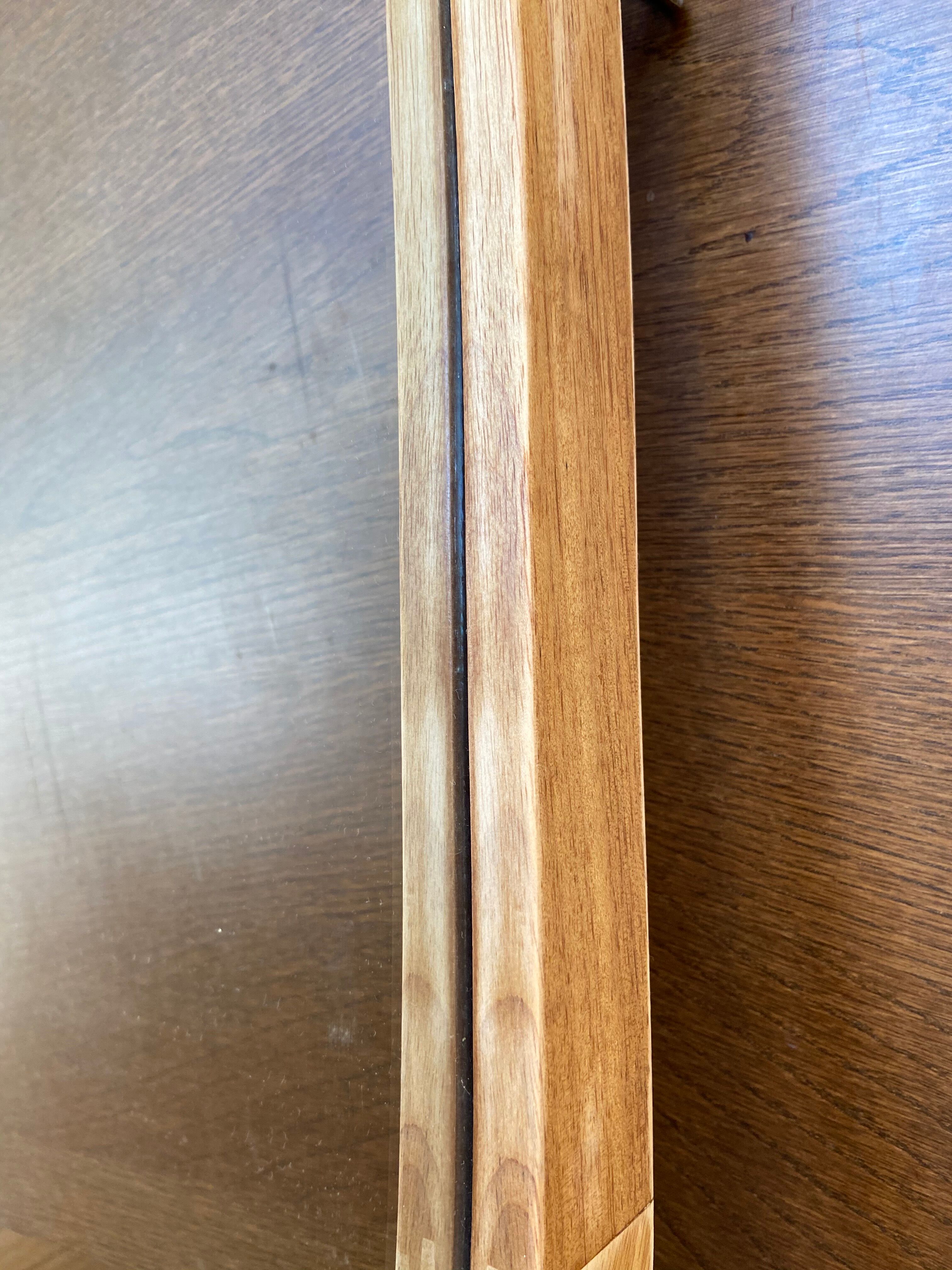 Miroir ovale en bois 118 x 42 cm