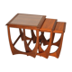Nesting tables in teak and glass Gplan edition