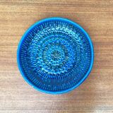 Large wall plate Rimini Blu Italian mid-century by Aldo Londi for Bitossi, 1960s.