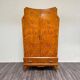 Cubist Art Deco wardrobe in heather wood, 1940s