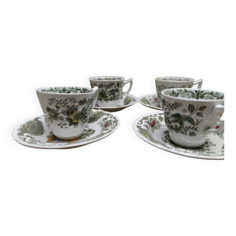 Lot de 4 tasses a café rudgway 1792 England Windsor