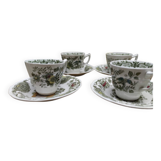 Set of 4 Rudgway coffee cups 1792 England Windsor