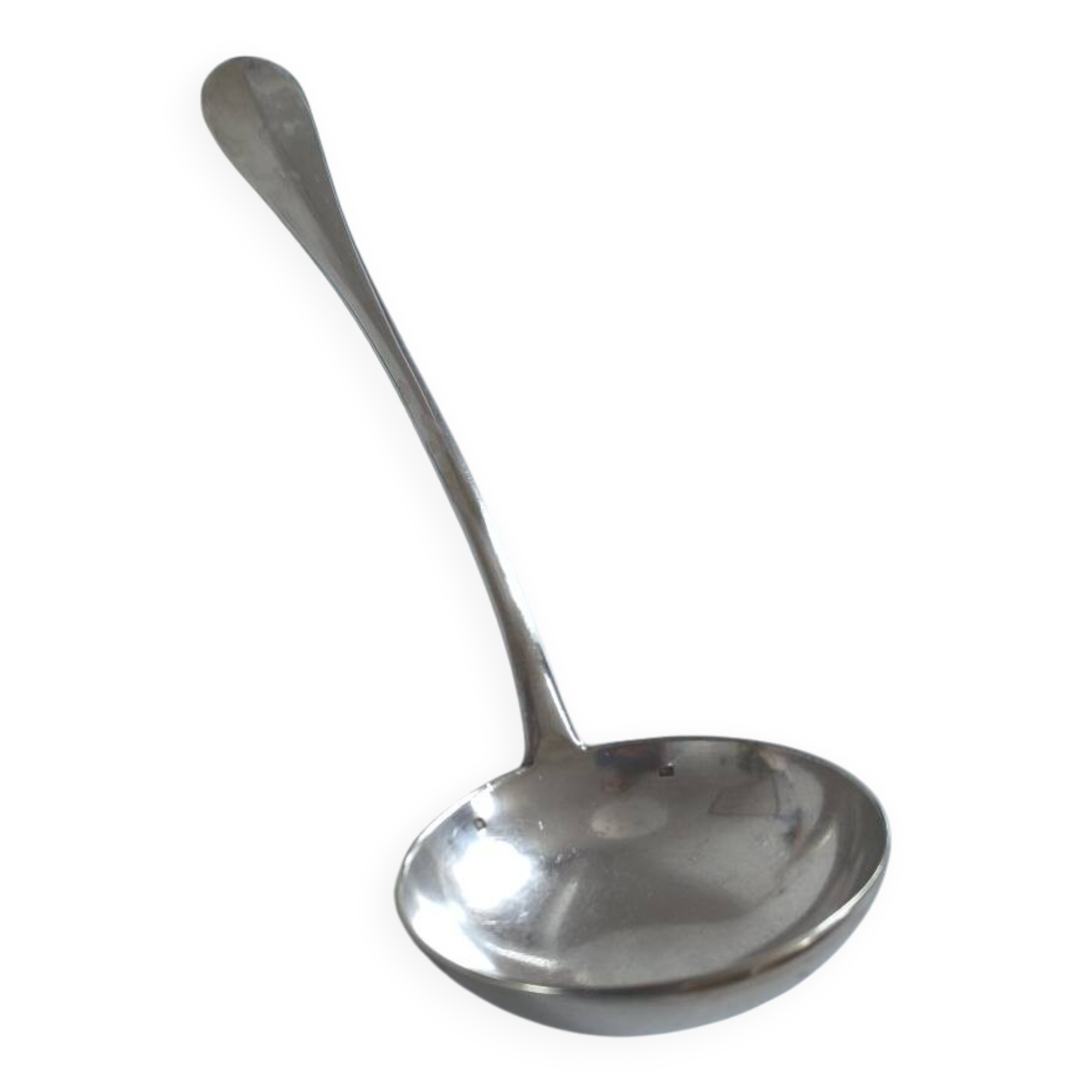 Solid silver serving ladle