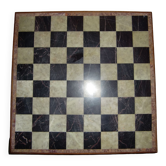 Grande boîte d'échecs plateau en onyx bicolore