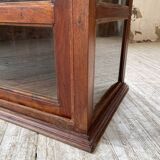 Mahogany sideboard with sliding glass doors