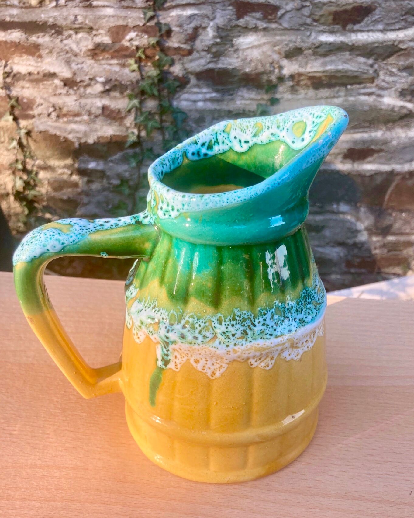 Pitcher in ceramics signed Vallauris