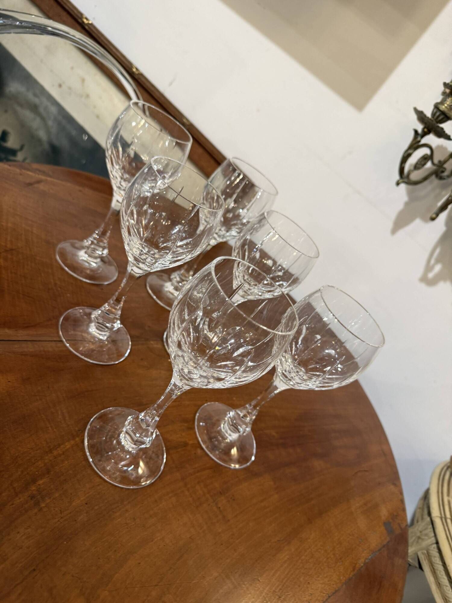 6 crystal wine glasses from Lorraine