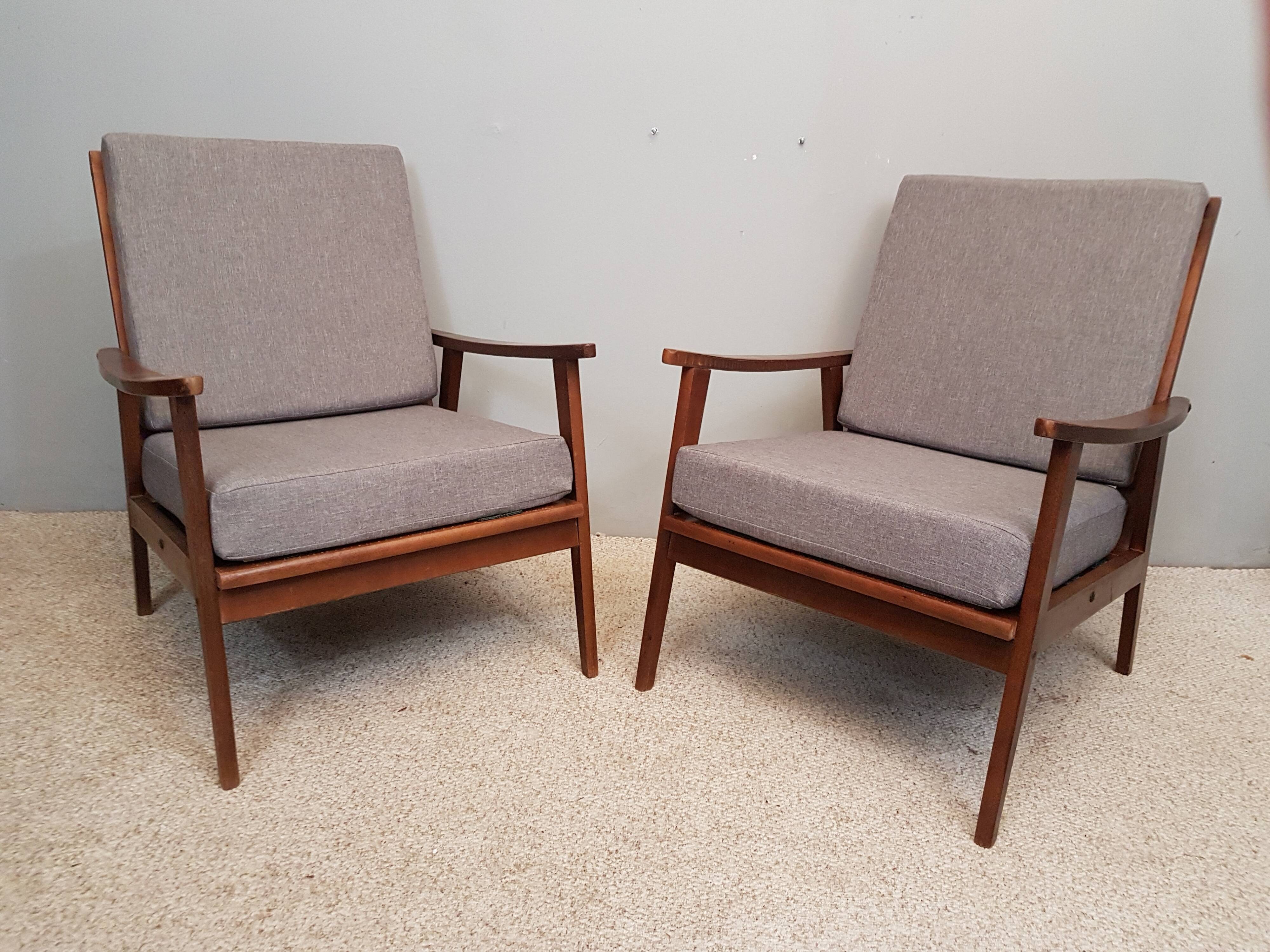 Pair of Boomerang armchairs 1960