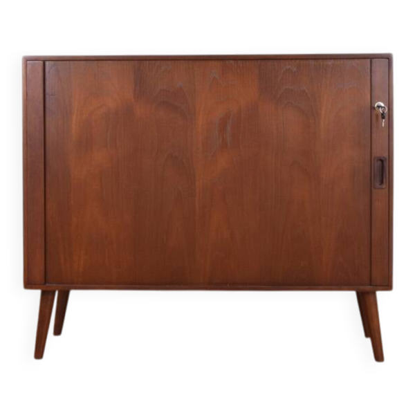 Buffet à portes tambour en teck danois des années 1960.