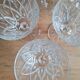 Service of 6 chiseled wine glasses