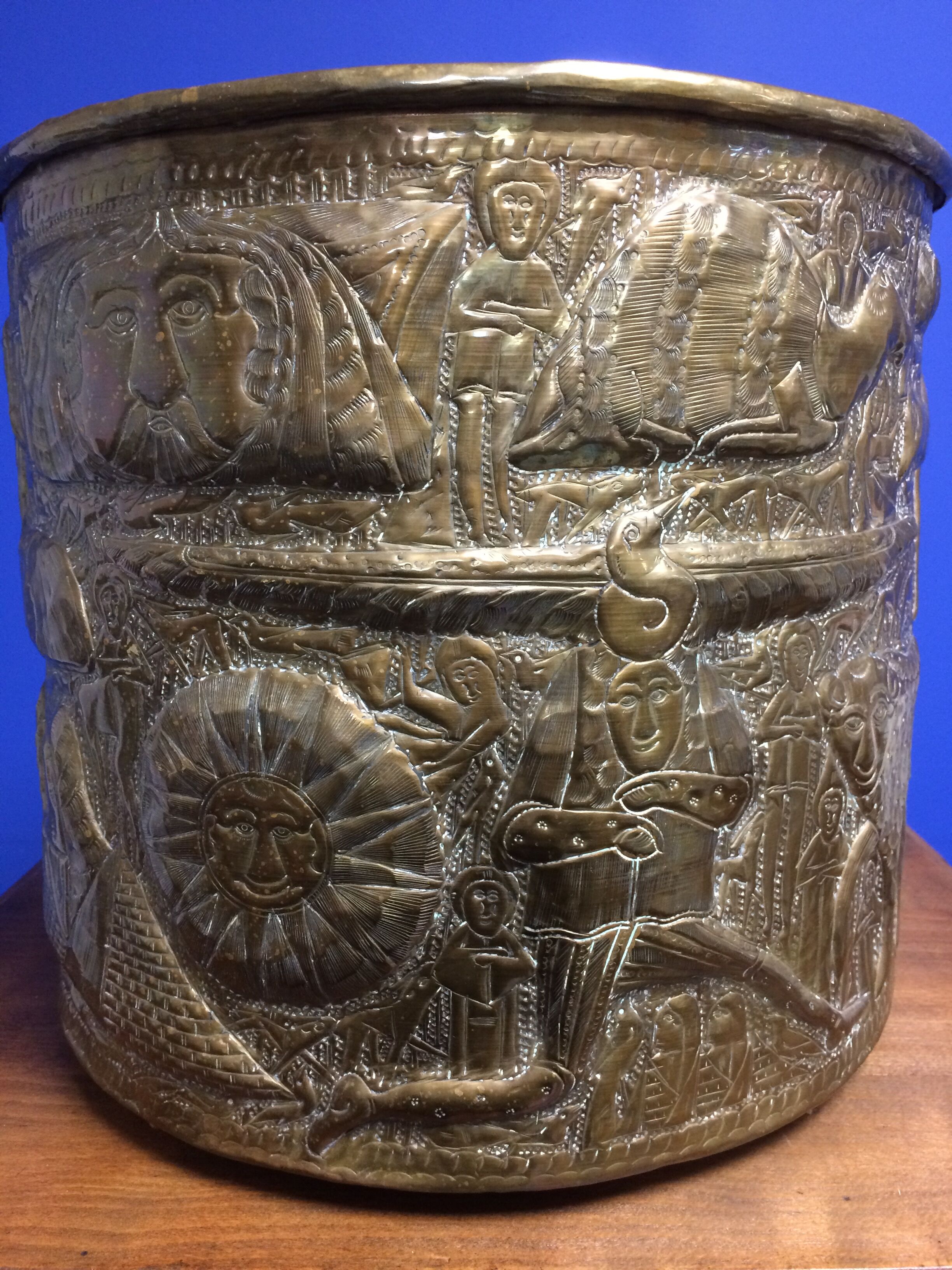Brass "ethnic" pot cover