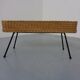 Large German flower planter in rattan and steel, 1950s
