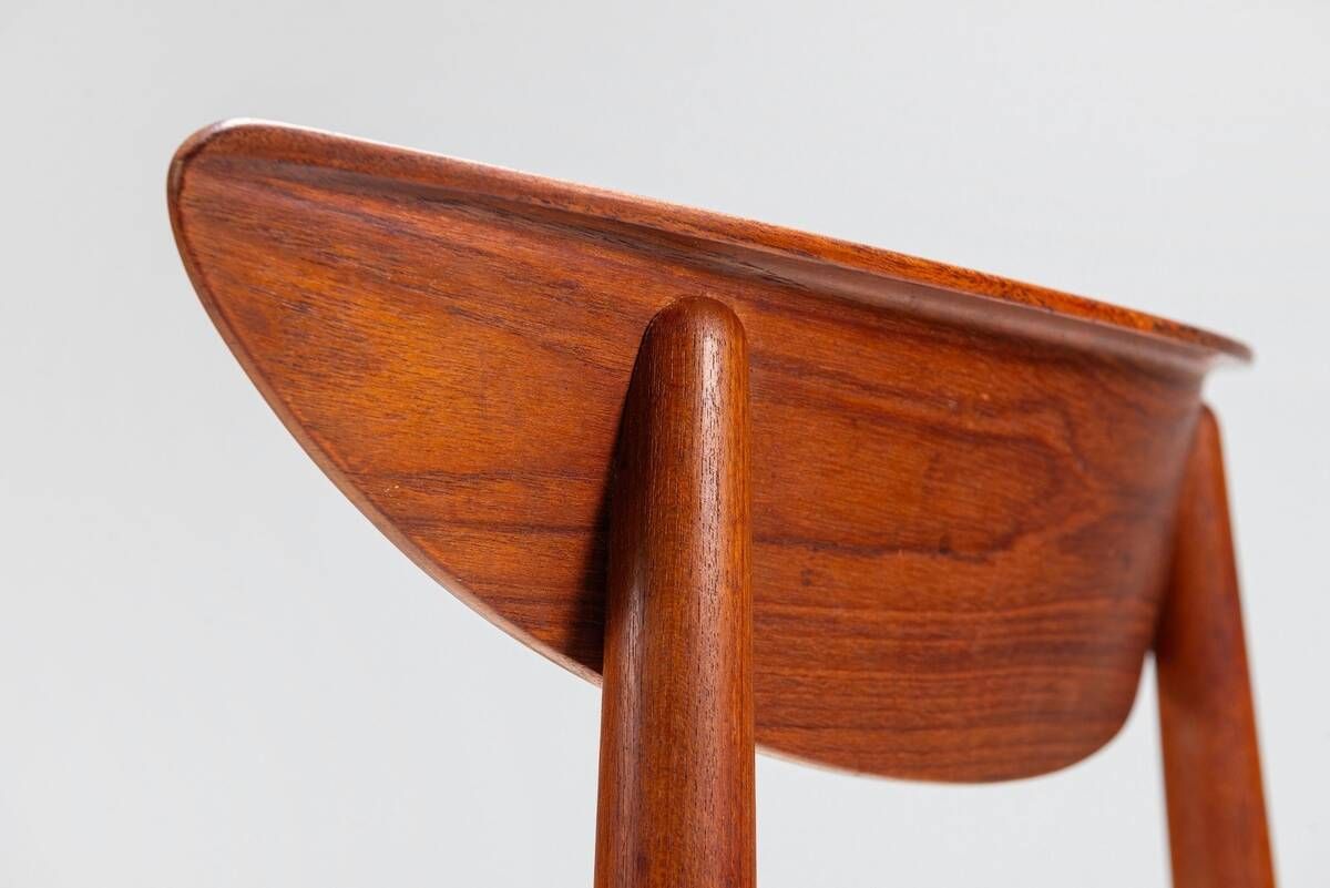 Harry Ostergaard set of eight dining chairs in teak Randers Denmark 1960