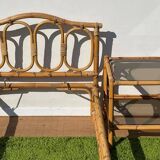 Junior bamboo bed. Vintage 70s