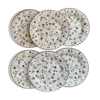 6 plates starter or dessert Oakwood Staffordshire Tableware English porcelain
