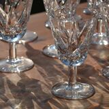 12 St Louis crystal glasses, Monaco model, 60s-70s