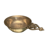 Regency style pewter bowl cup with handle