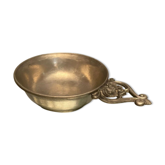 Regency style pewter bowl cup with handle