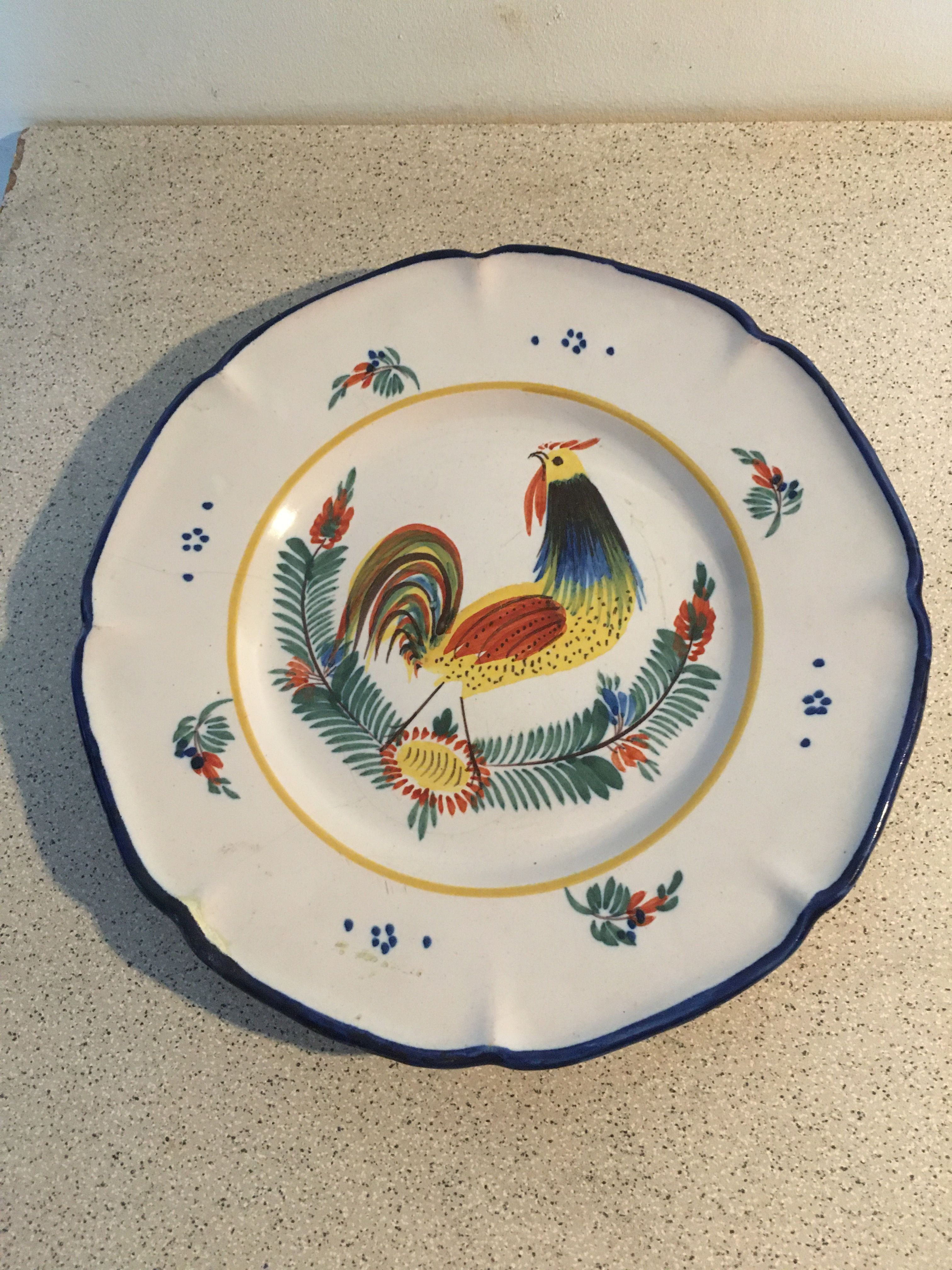 Earthenware plate Antoine Montagnon Nevers