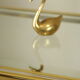 Table d'appoint roulante vintage style Hollywood Regency