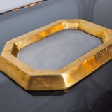 Brutalist XL pocket emptier by David Marshall, bronze and aluminum, Spain, 1980