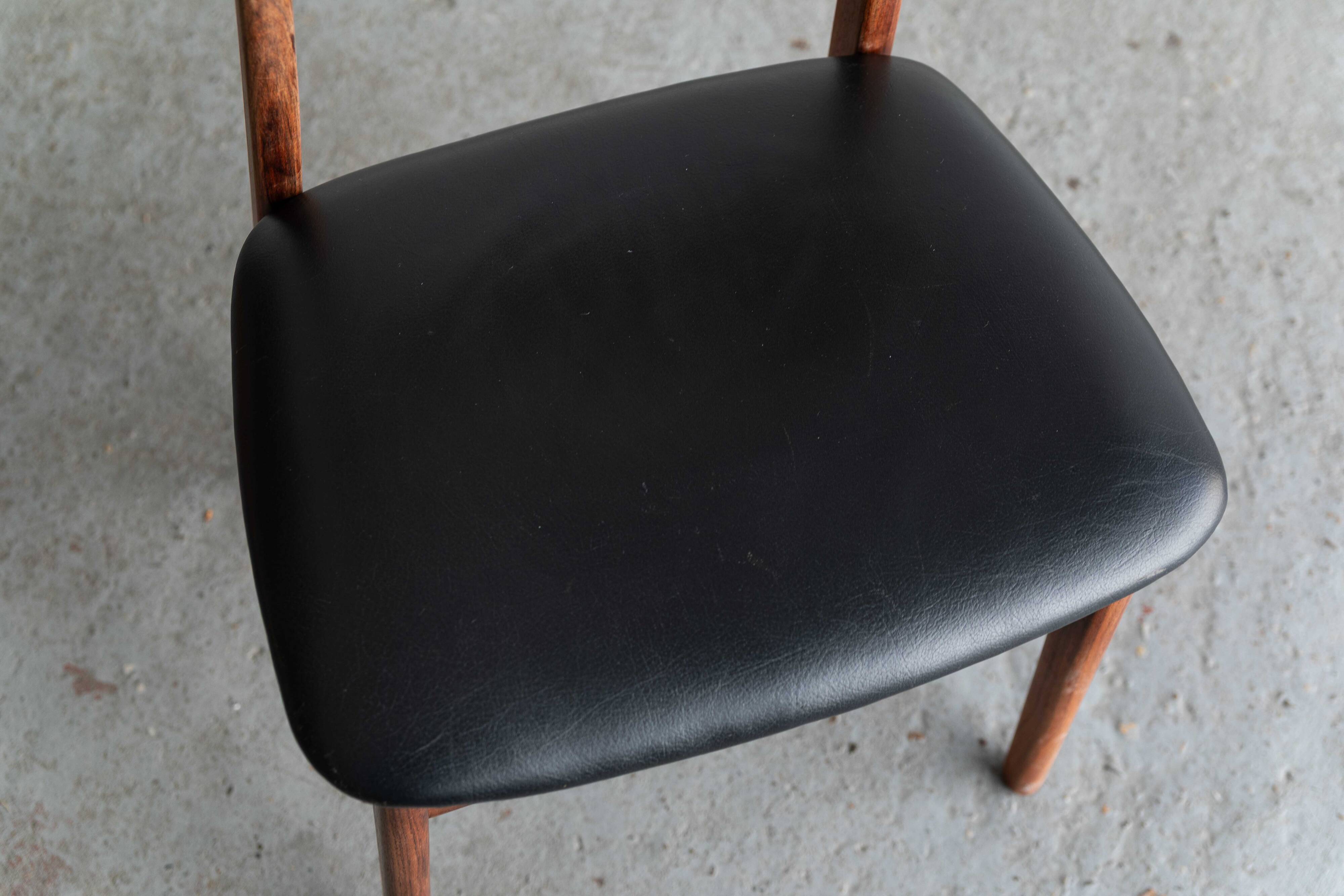 Dining chairs 'model 60' by Hennig Kjaernulf for Bruno Hansen, Denmark 1960