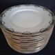 12 Art Deco dinner plates in Limoges porcelain decorated by Jean Boyer, 1920