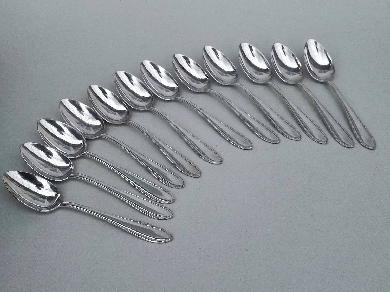 12 silverplated teaspoons