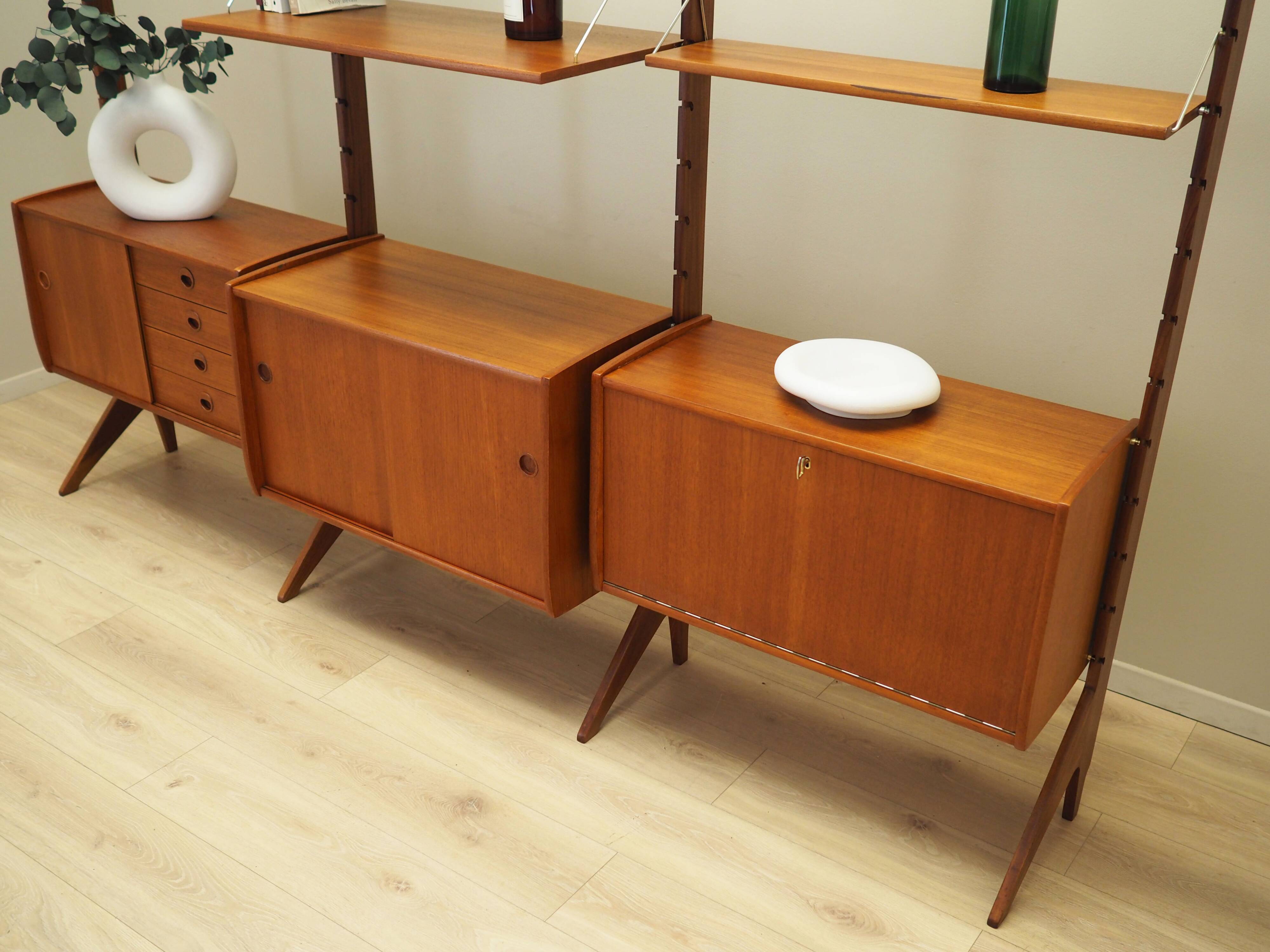 Teak system bookcase, Norwegian design, 1960s, production: Blindheim Mobelf