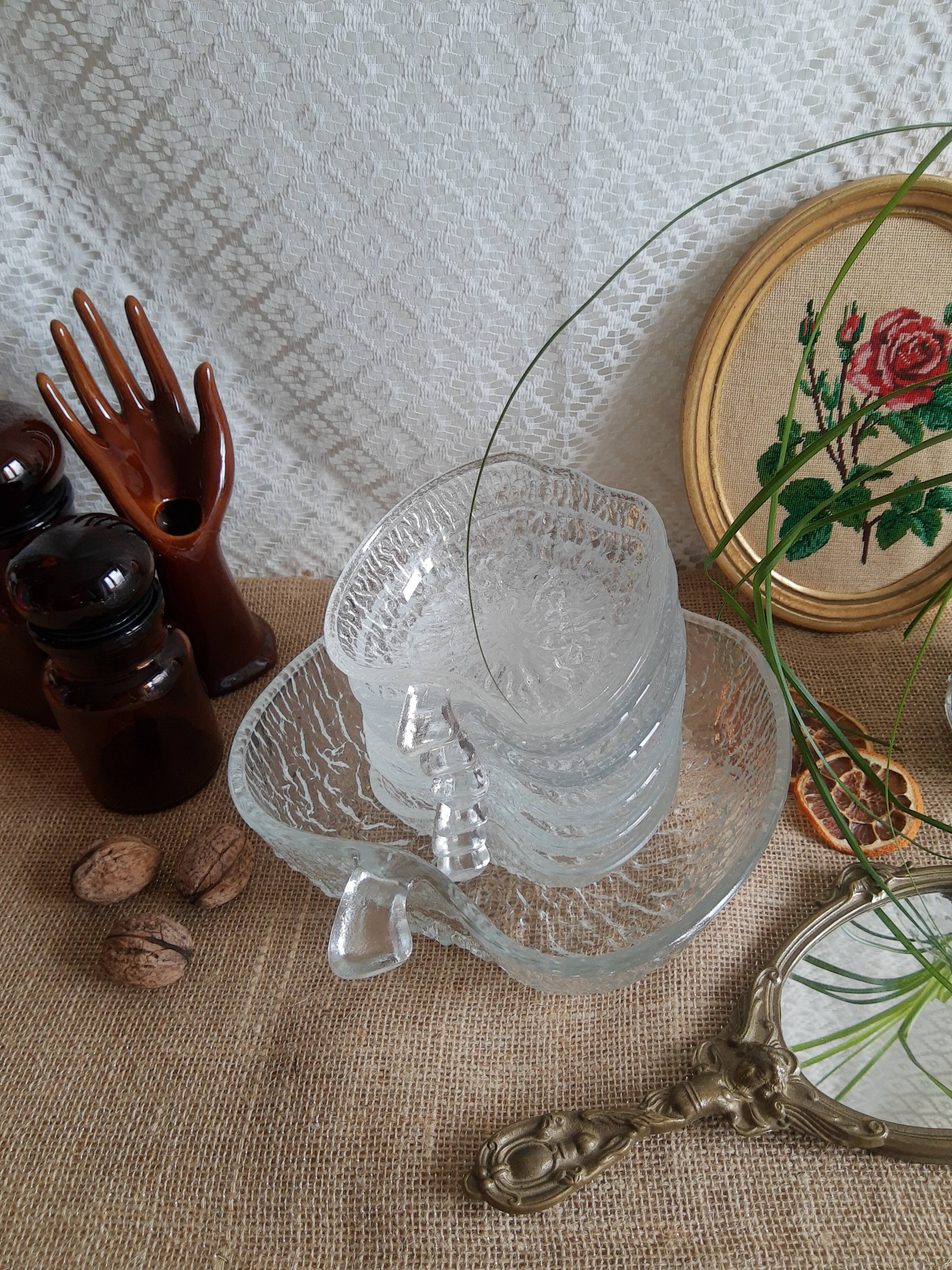 Apple-shaped dessert service - vintage