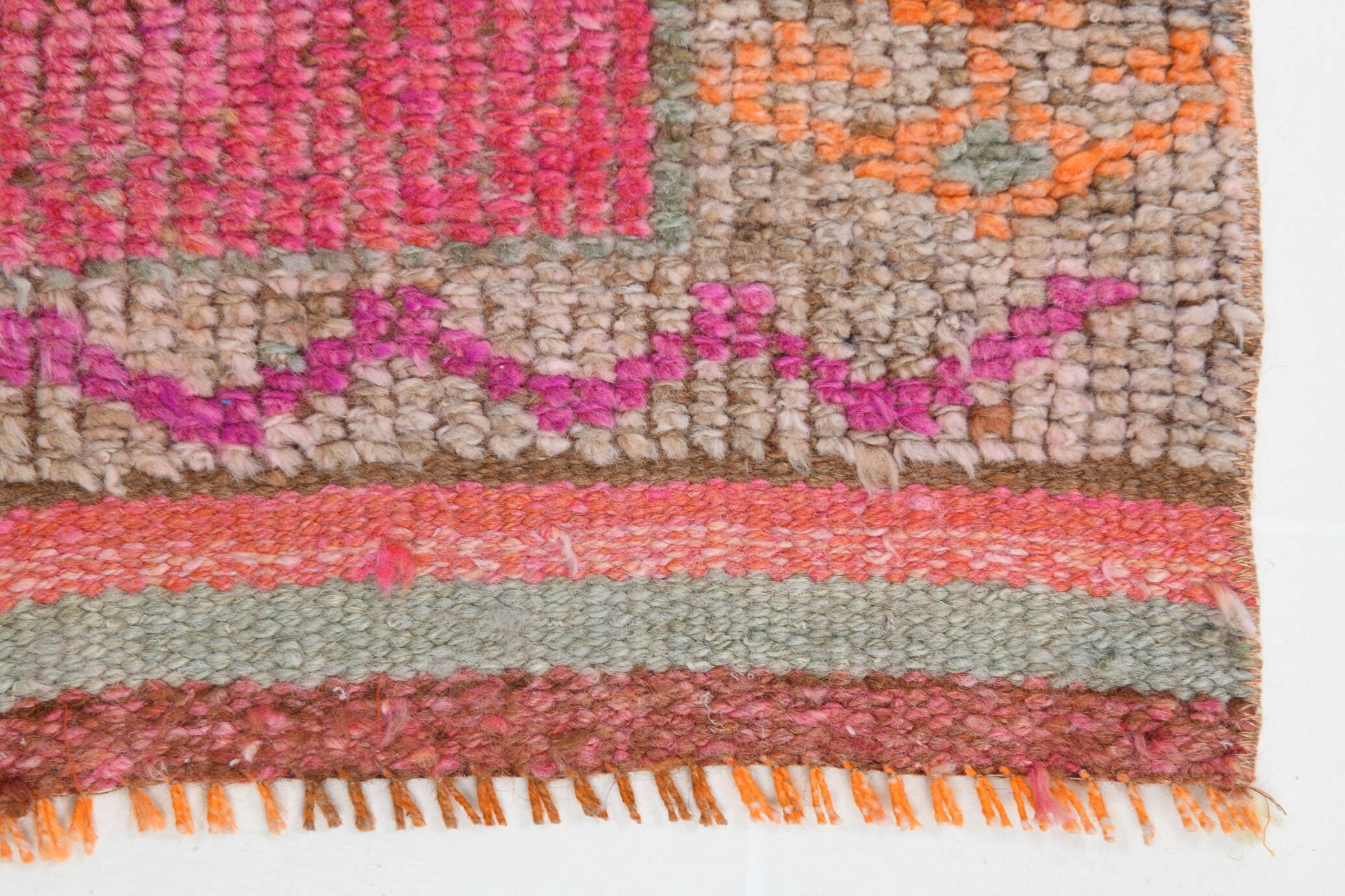 3x10 Pink & Brown Oriental Vintage Runner, 90x317Cm