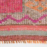 3x10 Pink & Brown Oriental Vintage Runner, 90x317Cm
