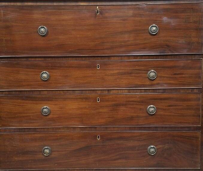 Commode-secrétaire Anglaise en acajou